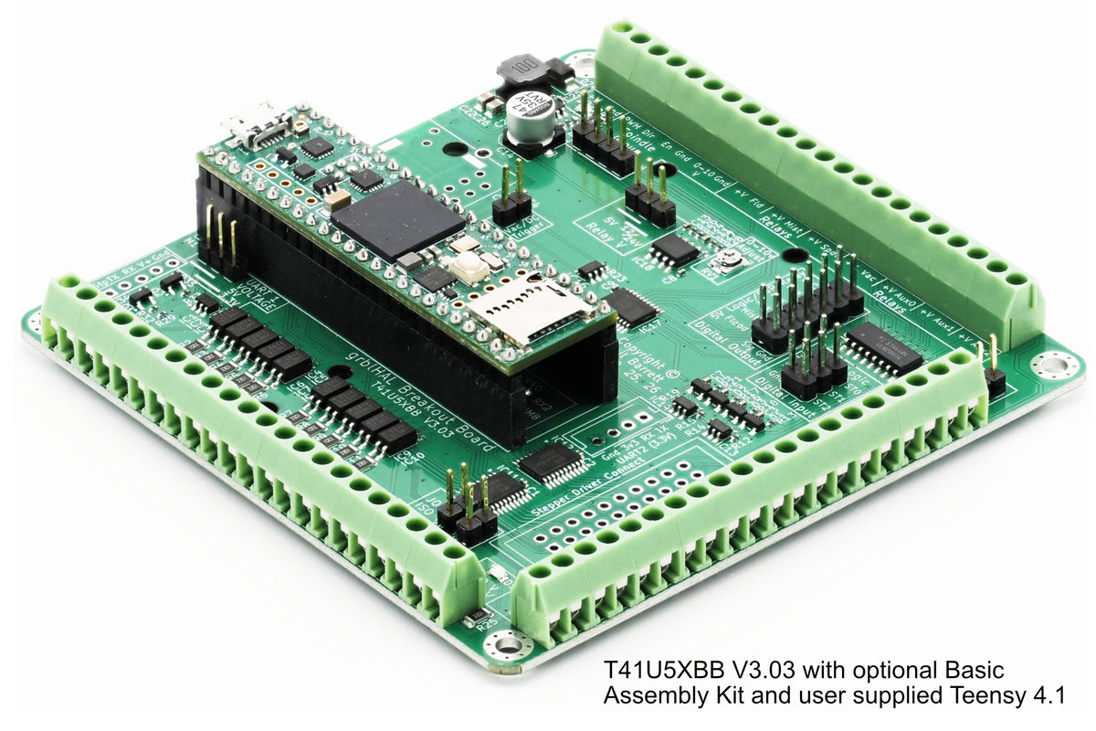 5 Axis grblHAL CNC motion controller for Teensy 4.1 - T41U5XBB. Board + Assembly Kit