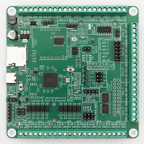 5 Axis grblHAL CNC controller - RP23CNC. Board + Assembly Kit + Ethernet Kit.